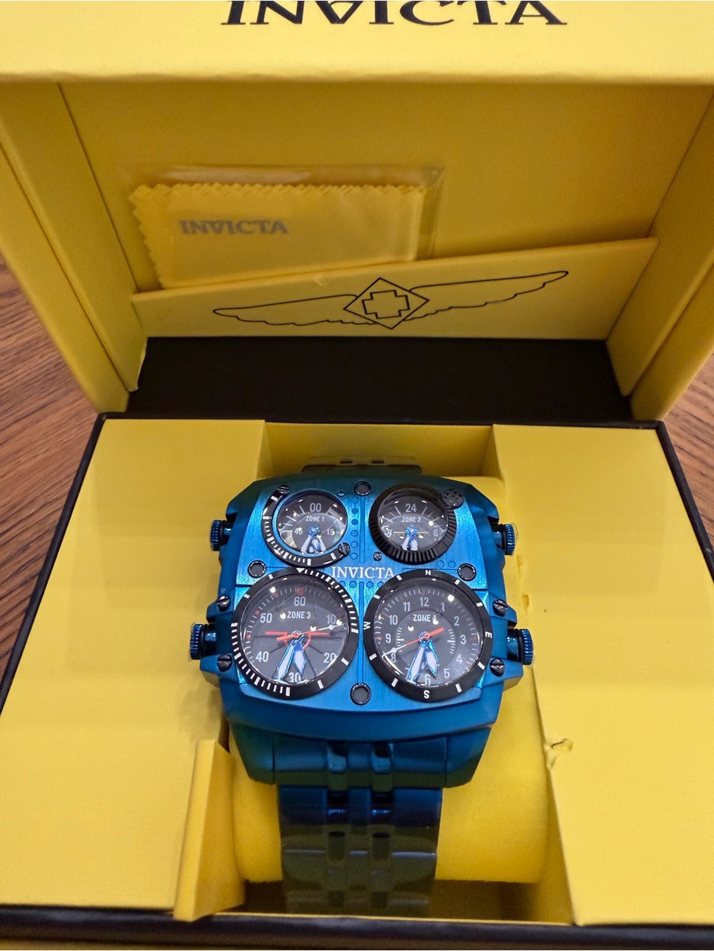 SALE! Invicta Coalition Forces Zulu Time Blue Watch FREE CASE - Picture 2 of 9